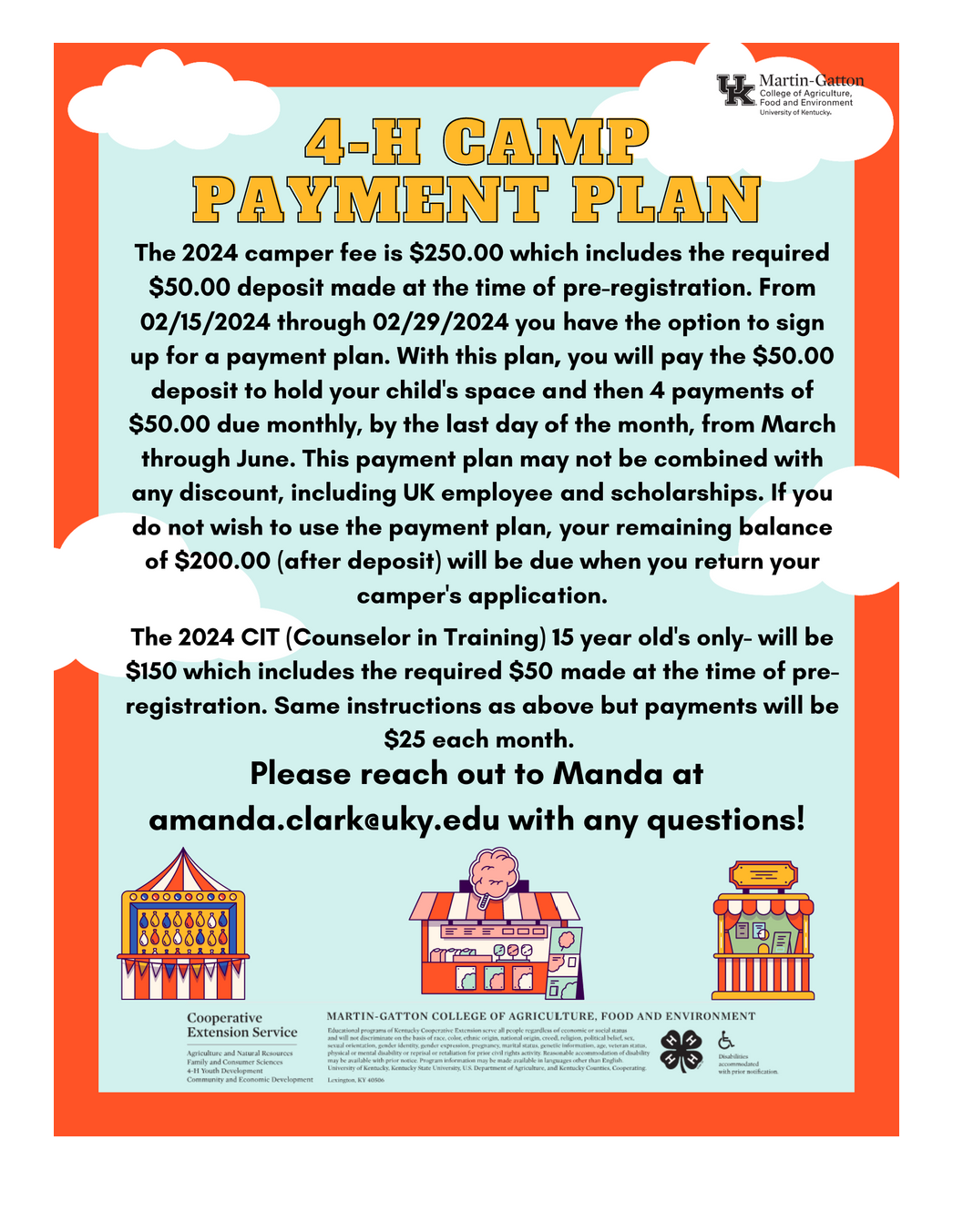 2024 Camp Payment Plan